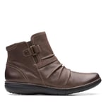 Clarks Femme Un Loop Top Bottines Chelsea, Marron foncé, 39 EU