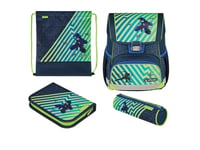 Herlitz Loop Plus Funky Ninja, Pencil Pouch, Sport Bag, Pennal, Skolesekk, Gutt, Barneskole, Ryggsekk, 16 L, Forlomme, Sidelomme