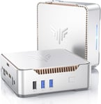 NiPoGi Mini PC 16Go RAM 512Go ROM, 12th Gen Ιntel Alder Lake-N95 3,40GHz Ordinateur de Bureau, GK3 Plus Mini Tour PC avec 2X HDMI+VGA 4K Triple Affichage/WiFi 5/RJ45 pour Bureau,Étude