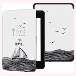 XINJIEJIE Étui pour Kindle Paperwhite1 2 3 4 10Th 2020 Smart Cover with Auto Wake/Sleep Fits Amazon Oasis3 Cover Slim Shell Soft Flip Cover PU Leather Case (Voilier)