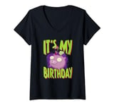 Womens Invader Zim It's My Birthday Zim & Gir Riding Pig V-Neck T-Shirt