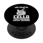 Cello Instrument Funny Playing Musical Lesson PopSockets Adhesive PopGrip