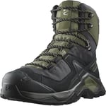 SALOMON Men's Quest Element Gore-Tex Trekking-& Wanderschuhe, Black/Deep Lichen Green/Olive Night, 9.5 UK