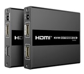 PremiumCord Extendeur HDMI jusqu'à 60 m Via câble Patch Cat6/Cat6a/Cat7 + USB, Port HDMI Local, boîtier en métal, Compatible avec Full HD 1080p 60 Hz, Non compressé, sans Latence