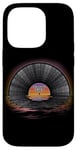 iPhone 14 Pro Retro Vintage Vinyl Sunset Reflection LP Vinyl Record Case