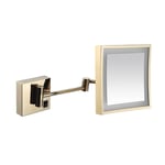 HGXC Wall Mount Makeup Mirror, 3X Magnification,360 Degree Swivel Rotation, Extendable Arm, Rechargeable Plug and Cordless