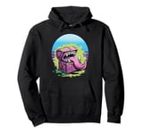 Monster chest sharp teeth long tongue horror fantasy monster Pullover Hoodie