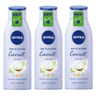 Nivea Oil In Lotion Coconut & Monoi Oil Normal To Dry Skin 3 x 400ml Bulk Buy