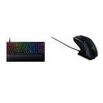 Razer BlackWidow V3 Pro (Green Switch) - Wireless Premium Mechanical Gaming Keyboard, UK Layout | Black & Viper Ultimate - Wireless Gaming Mouse with Dock Station, Black