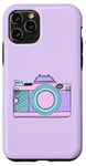 Coque pour iPhone 11 Pro Appareil photo aux couleurs pastel de la licorne Photographe