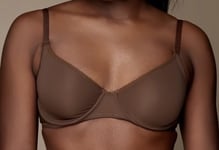 Nubian Skin Naked Bra Cinnamon Brown Size 40C Underwired Full Cup T-Shirt NC09