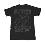 LED ZEPPELIN - USA 1977 BLACK T-Shirt X-Large