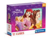 Clementoni - Puzzle 12 pièces, 3 Ans - Disney Princesses- Cube Supercolor, Puzzle pour Enfants 3-5 Ans, Disney, Jeu de société Enfant, Fabriqué en Italie, 41197