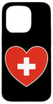 Coque pour iPhone 15 Pro I Heart Switzerland – Fun Swiss Flag Heart