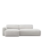 NO GA - Brick 2-Seater Chaise Lounge Open End Right - Ascot White - Sohvat - NO GA Studio - Valkoinen