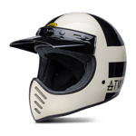 Helhjelm BELL Moto-3 ATWLYD Orbit Hvit-Svart