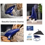 Blue Zelda Ocarina of Time Ceramic Alto C Flute Fine Wind Musical Instrument