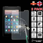 2 Pack Of Tempered Glass Screen Protector For Amazon Fire 7 Tablet With Alexa