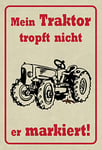 Schatzmix Traktor Tropft Nicht ER Markiert Plaque métallique décorative en tôle Multicolore 20 x 30 cm