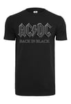 MERCHCODE Men's ACDC Back in Black Tee S T-Shirt, S