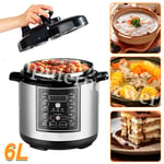 10-in-1 Multi Cooker 6L Pressure Non-Stick Rice Cook Keep Warm Digital 1050W