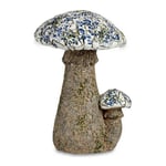 Figure décorative de jardin Mosaïque Champignon Polyrésine [29 x 44 x 32 cm]