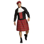 Boland - Costume M. Scott, béret, chemise, jabot et kilt, pour homme, écossais, Écosse, fête à thème, carnaval