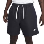 NIKE DX0619-010 M NK Club+ WVN Flow Short WASH Shorts Men's Black/White Size M