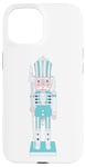 Coque pour iPhone 15 Casse-noisette assortis vintage bleu Merry Christmas jouets