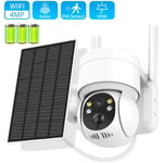 Camera de surveillance exteri solaire WiFi PTZ 1080P PIR, detection humaine, Surveillance sans fil, cameras IP avec panneau solaire, batterie