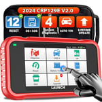 LAUNCH CRP129E V2.0 OBD2 Scanner, 4 System ENGINE/ABS/SRS/AT Car Diagnostic Tool, 12 Reset Service, TPMS/Oil/EPB/SAS/DPF/BMS/Throttle Reset, Injector Coding,Lifetime Update,Auto Vin OBD2 Code Reader