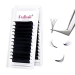 Fadlash Easy Fan Lashes DD Curl 0.07 17mm Single Lashes Russian Lashes Natural Look Self Fanning Eye Lashes Automatic Blooming Russian Eyelashes Extensions(0.07-DD-17)