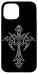 iPhone 15 Gothic Cross Grunge Aesthetic Y2k Mall Goth Case