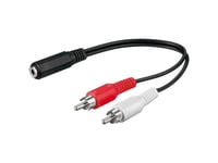 Goobay 3,5 Mm - 2 X Rca, 0,2 M, 2 X Rca, Hane, 3,5 Mm, Hona, 0,2 M, Svart, Röd, Vit