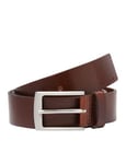 JACK & JONES Men's Jacstockholm Leather Belt Noos, Brown Stone, 90