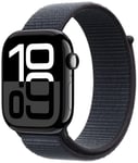 Apple Watch Series 10 GPS 46mm Jet Black Ink Sport Loop One Size