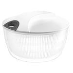 moHA Turby Salad Spinner Ø 24 Cm, Plastic, White/Transparent, One Size