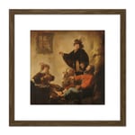 Cuyp Joseph Interpreting Dreams Baker And Butler 8X8 Inch Square Wooden Framed Wall Art Print Picture with Mount