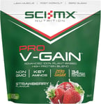 SCI MX V-Gain Vegan Protein Powder Shake 2.2kg Plant Based Protein Strawberry