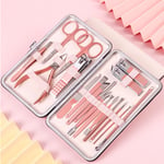 18Pcs Nail Clippers Set Stainless Steel Nail Polishing Acne Cleaning Pedicur LSO