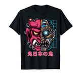 Oni Japanese Demon Mask Cyborg Devil Japan Folklore Harajuku T-Shirt