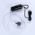 Aquarium syreluftpump Fish Tank USB Silent Air Compressor Black