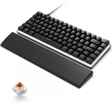 AK33 Brown Switch Rainbow Backlit Keyboard + Wrist Rest Black