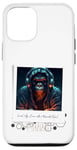 Coque pour iPhone 12/12 Pro DJ rave à capuche gorille avec casque gamer professionnel