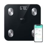 eufy Scales for Body Weight, Digital Bathroom Scales with Bluetooth, Body Fat Scale, 12 Measurements, Weight/Body Fat/BMI, Fitness Body Composition Analysis, Black, lbs/kg, Smart Scales A1