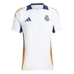 Real Madrid Tränings T-Shirt Tiro 24 - Vit/Navy/Crew Orange - adidas, storlek Medium