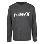 Hurley Hrlb One &Only Boys Ls Tee T-Shirt, Gris chiné, 4 años Garçon