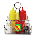 Melissa & Doug Ensemble de Condiments pour enfants, Accesoires cuisine, Jeux de rôle restaurant, Jeu d'imitation, Aliments jouets pour enfants, Cadeau pour garçons et filles de 3 4 5 6 7 ans