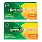 Berocca Immuno Effervescent Tablets, 11 Vitamins and Minerals, PACK OF 2