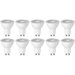 Gu10 LED-spotlight 4,7 W (motsvarande 50 W) Varmvitt dimbar (10-pack) [energiklass F]